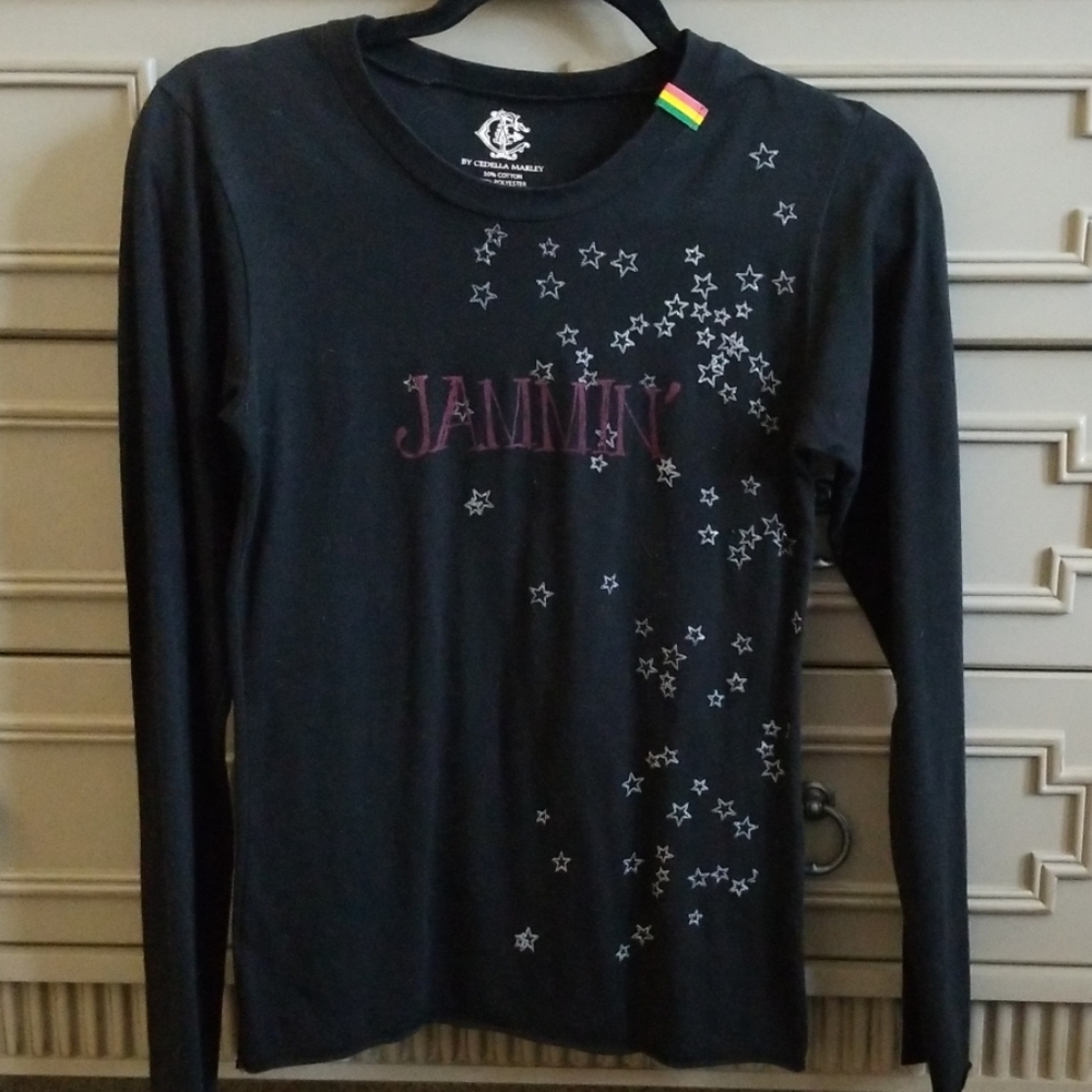Cedella Marley JAMMIN glitter T. Medium. EUC